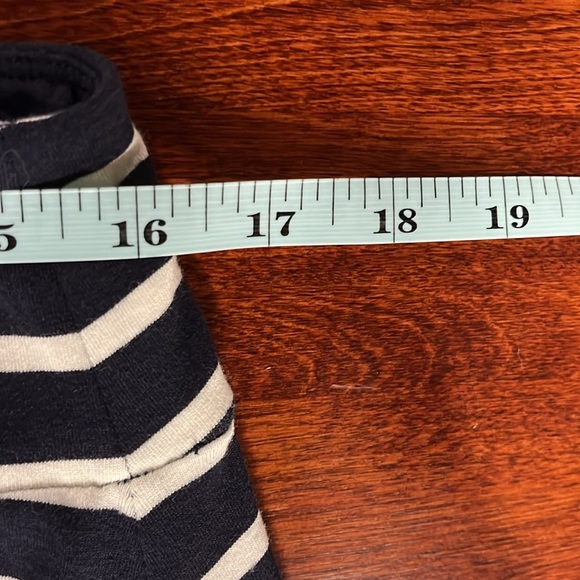 Talbots Womens Maxi Skirt M Navy White Stripes Stretch Waist Flowy Classic EUC - Picture 6 of 9